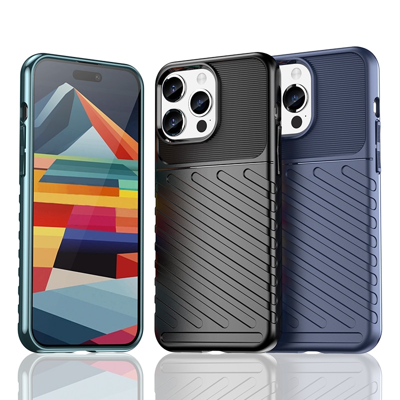 Armored iPhone 15 Pro Max Thunder-fodral - svart