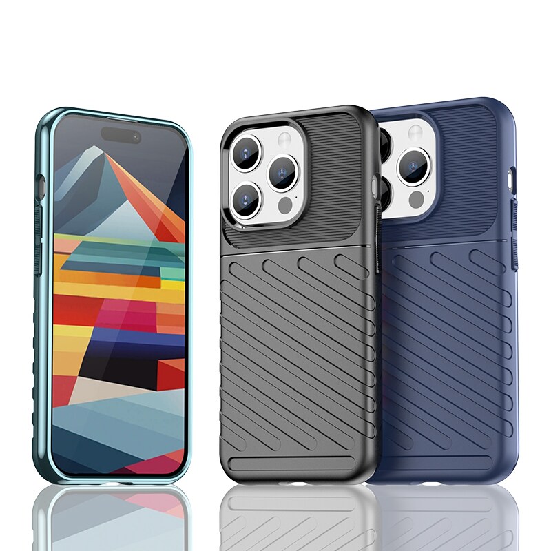 Armored iPhone 15 Pro Thunder-fodral - svart