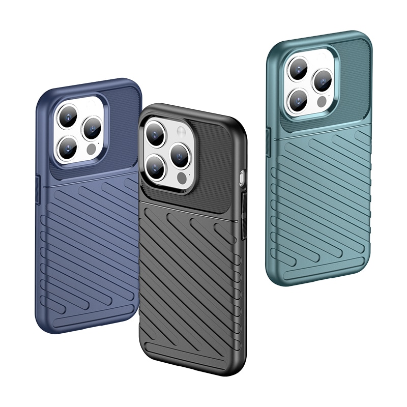 Armored iPhone 15 Pro Thunder-fodral - svart