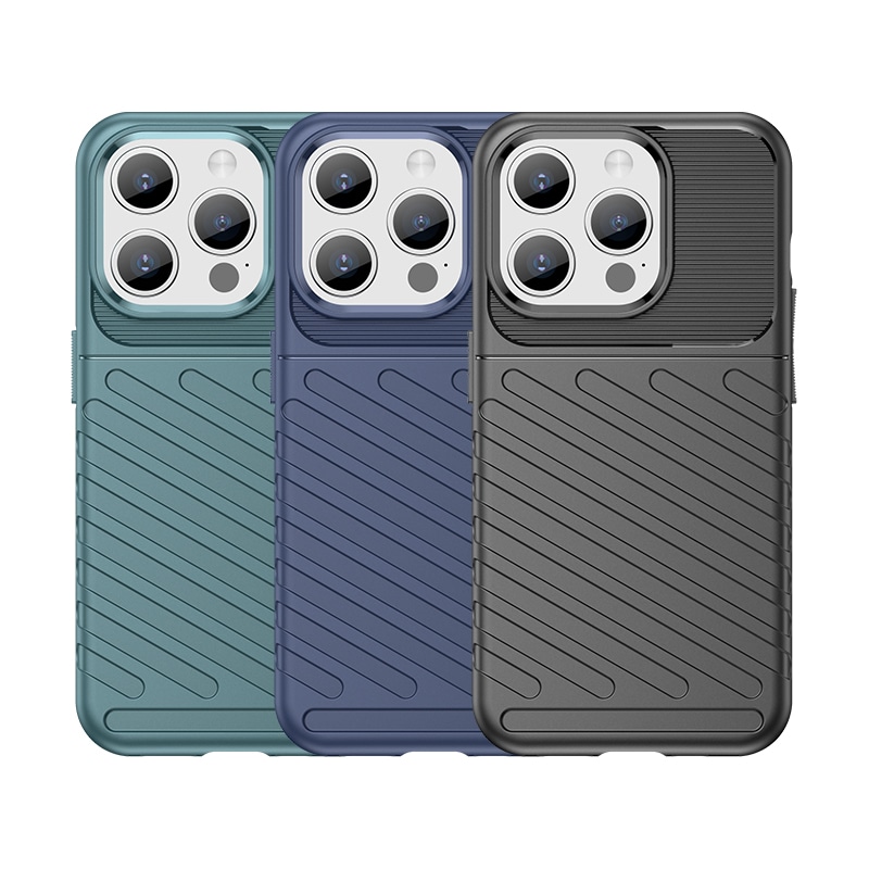 Armored iPhone 15 Pro Thunder-fodral - svart