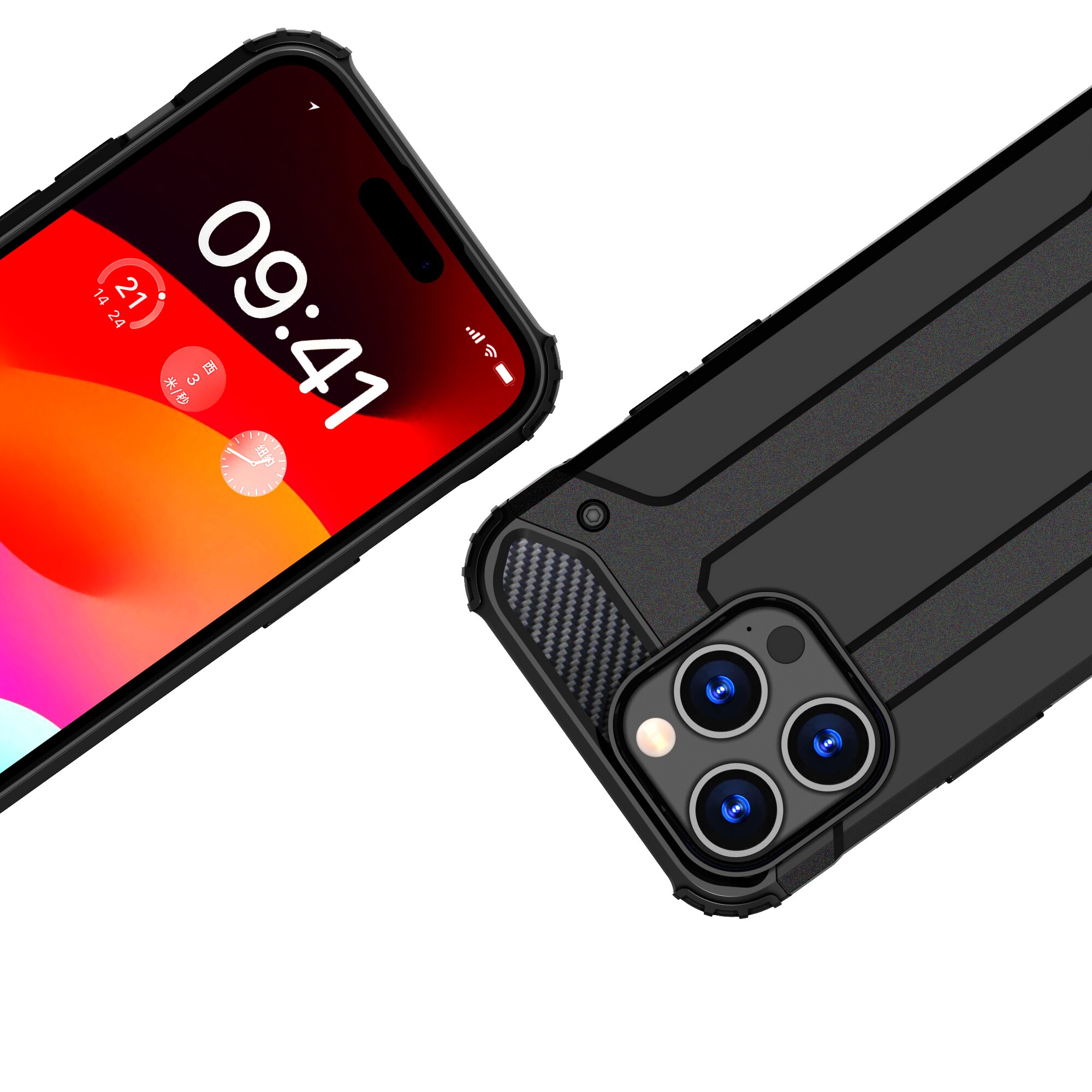 iPhone 15 Pro Hybrid Armor-fodral - blå