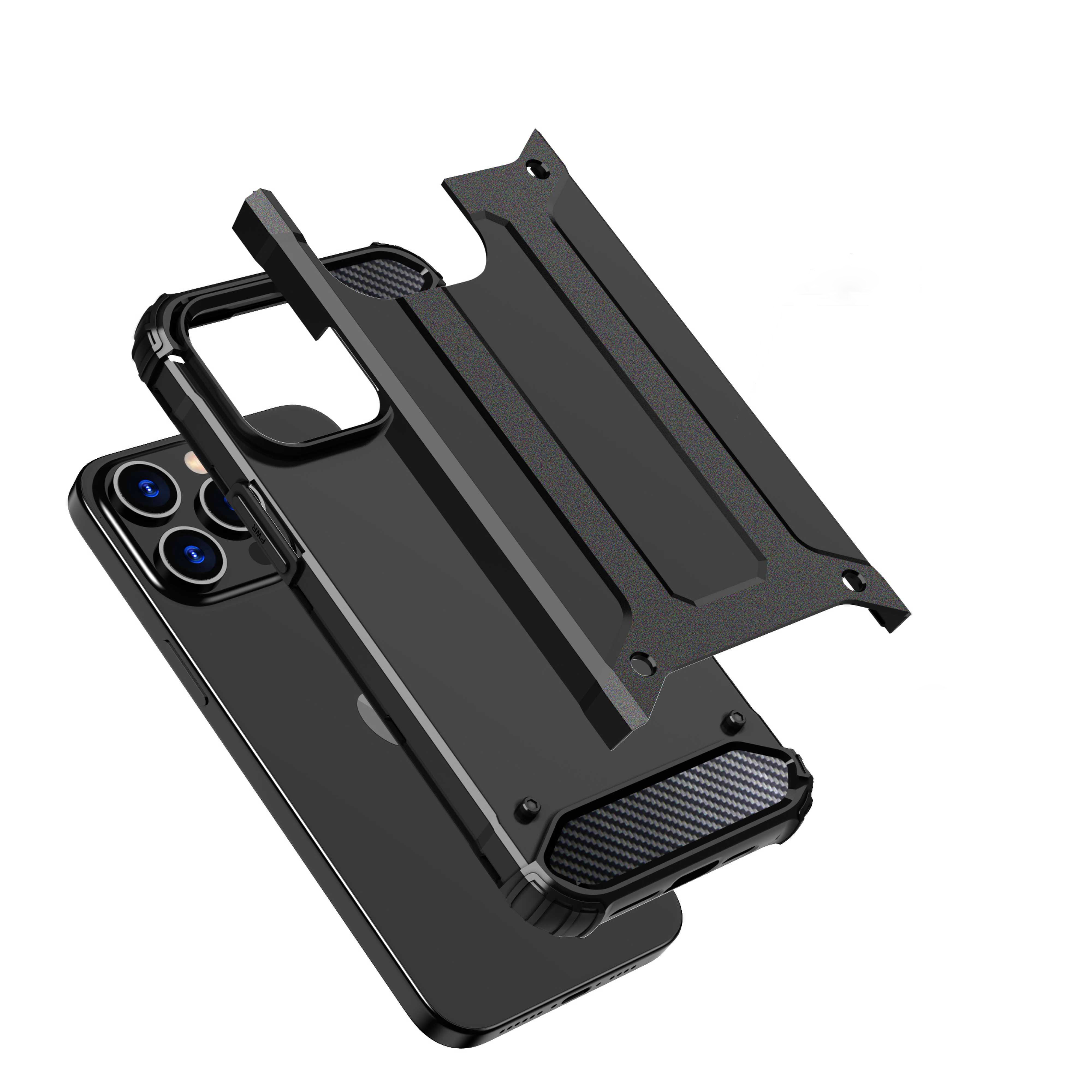 iPhone 15 Pro Hybrid Armor-fodral - blå