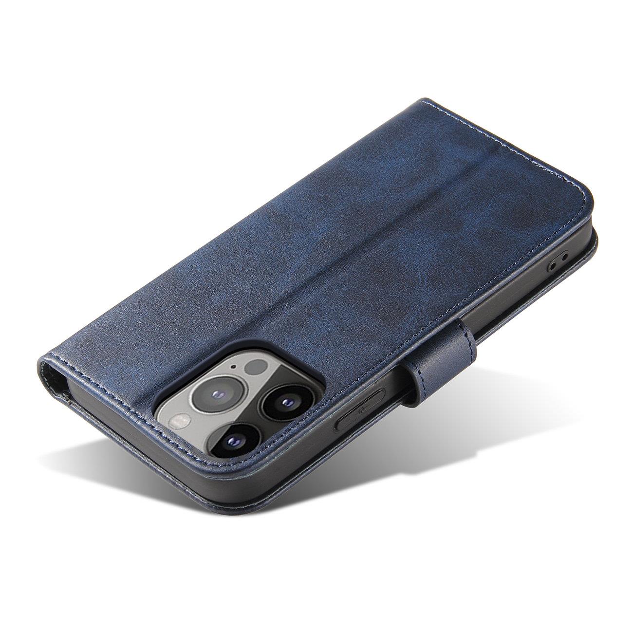 Plånboksfodral med stativ för iPhone 15 Plus Magnet Fodral - blå
