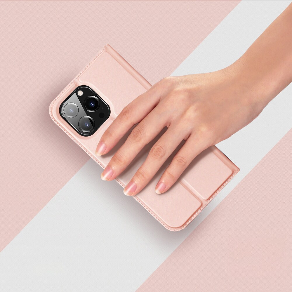 Dux Ducis Skin Pro plånboksfodral för iPhone 15 Pro - Rosa