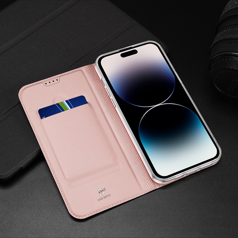 Dux Ducis Skin Pro plånboksfodral för iPhone 15 Pro - Rosa