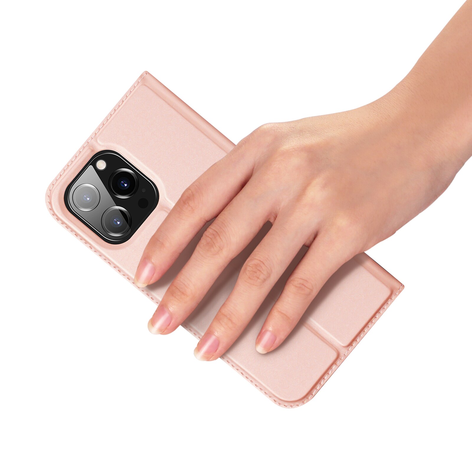 Dux Ducis Skin Pro plånboksfodral för iPhone 15 Pro - Rosa