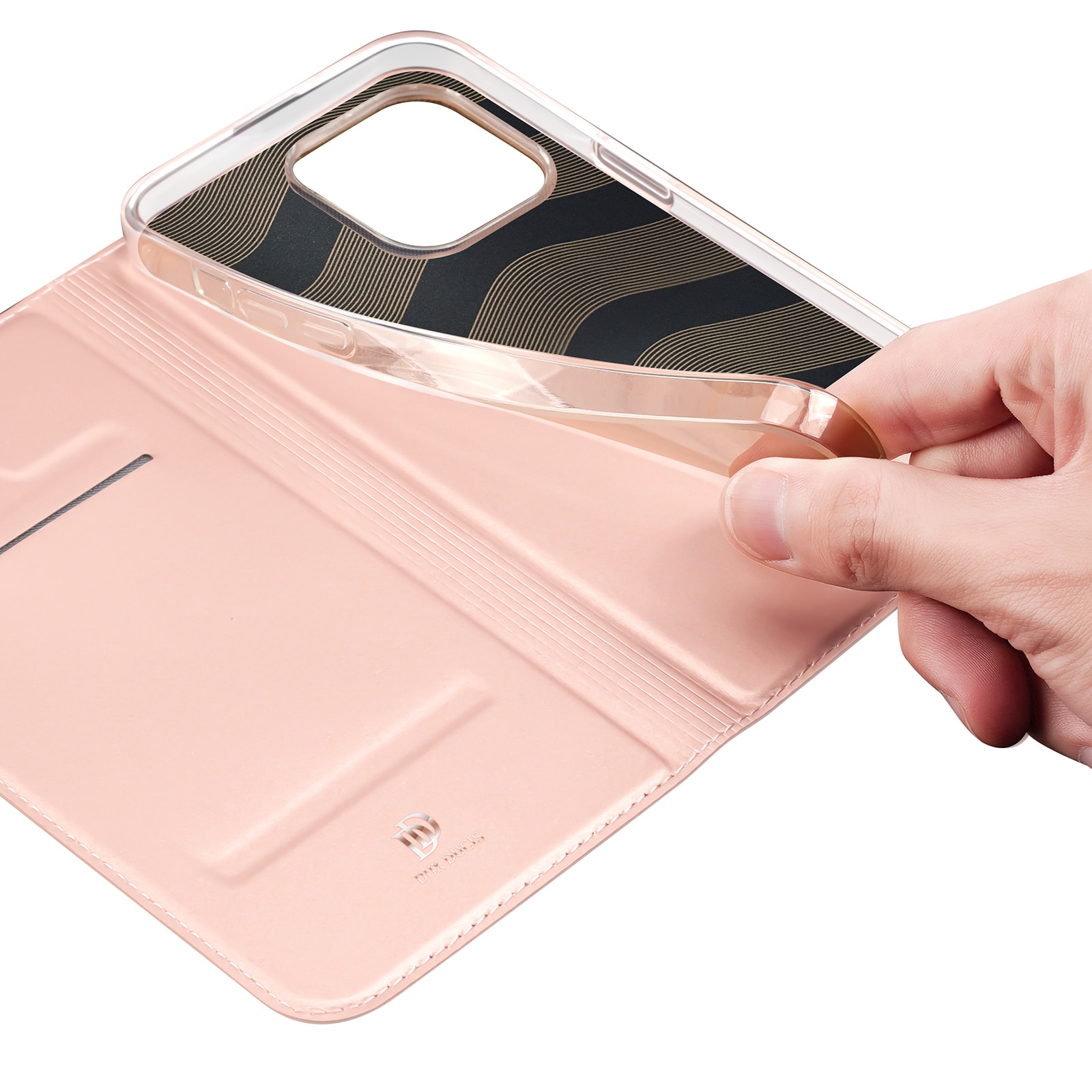 Dux Ducis Skin Pro plånboksfodral för iPhone 15 Pro - Rosa