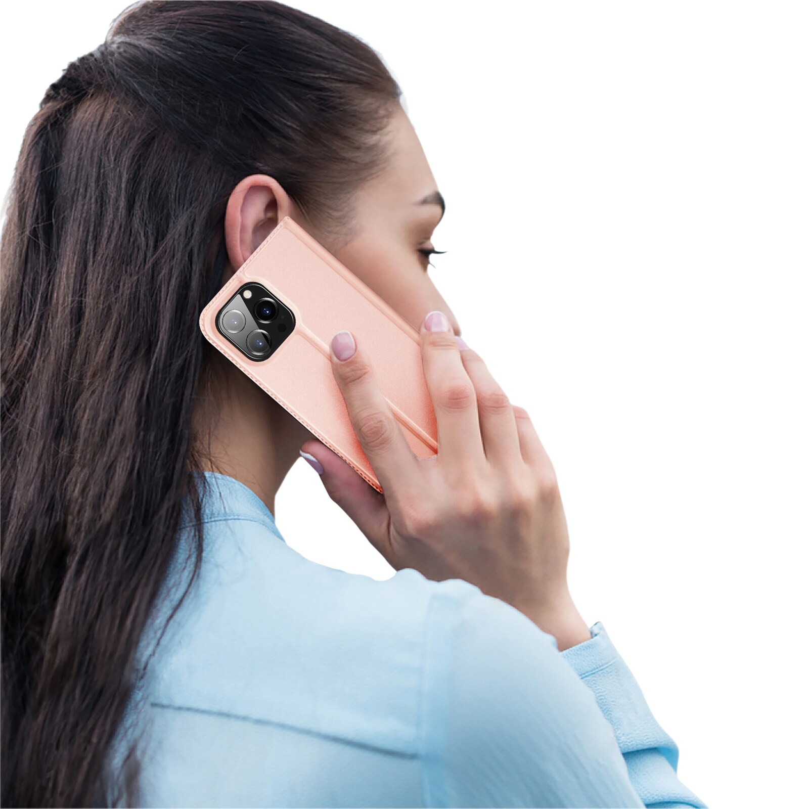 Dux Ducis Skin Pro plånboksfodral för iPhone 15 Pro - Rosa