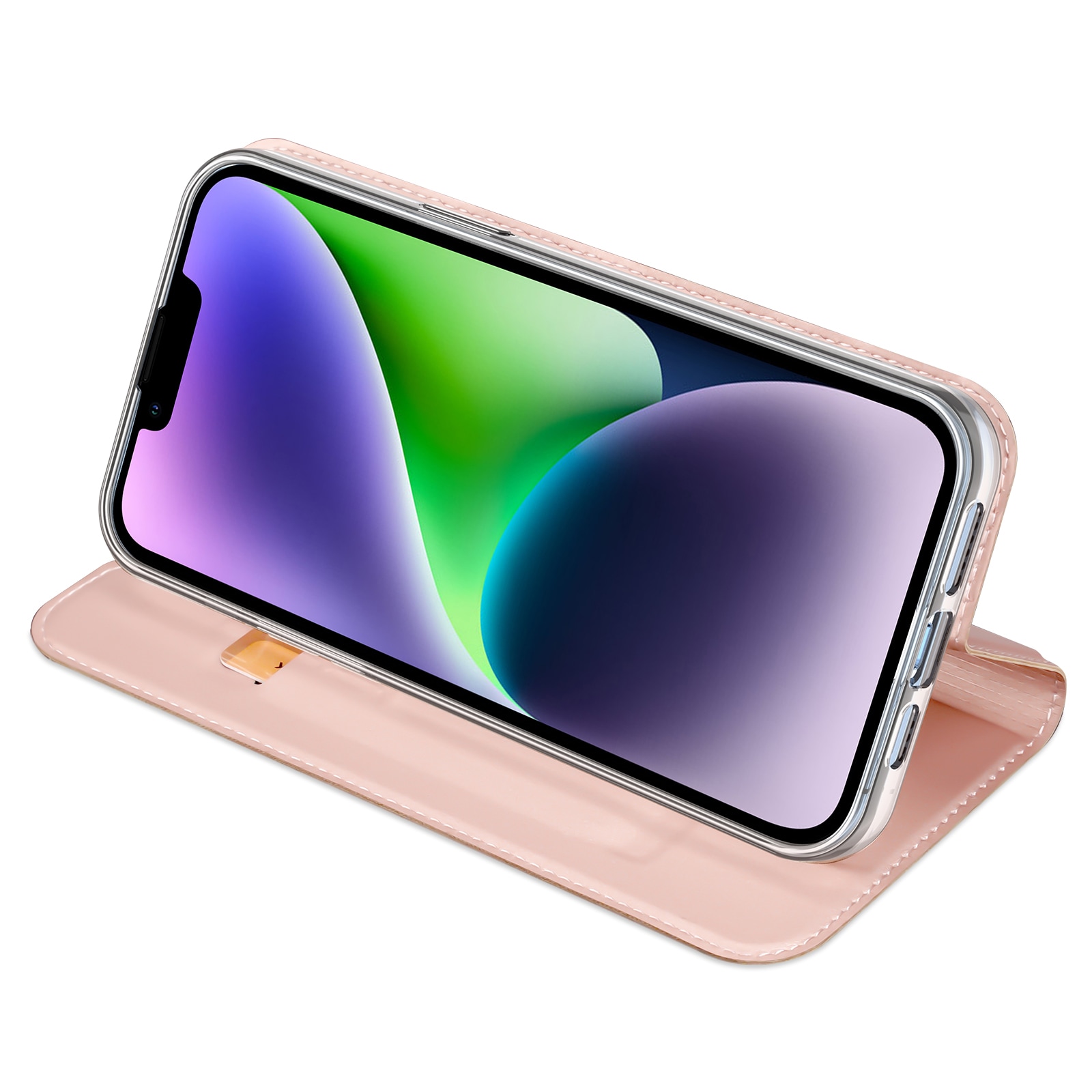 Dux Ducis Skin Pro plånboksfodral för iPhone 15 Plus - Rosa