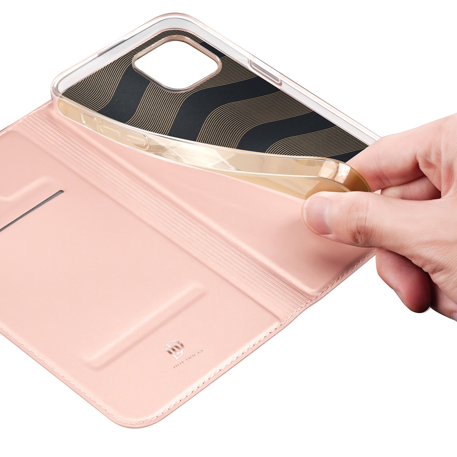Dux Ducis Skin Pro plånboksfodral för iPhone 15 Plus - Rosa