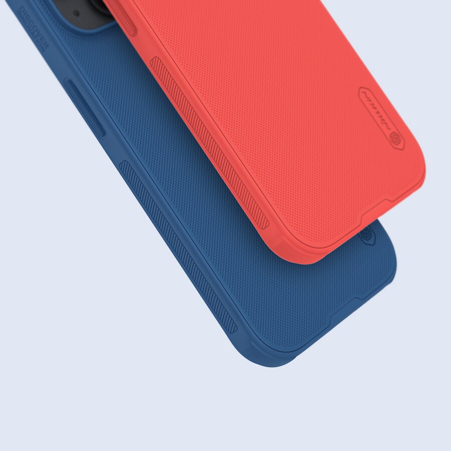 Nillkin Super Frosted Shield Pro forstærket etui til iPhone 15 Plus - blå