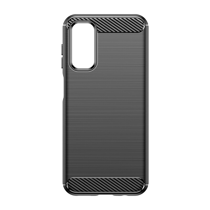 Fleksibelt etui med kulstofmønster til Samsung Galaxy M14 Carbon Case - sort