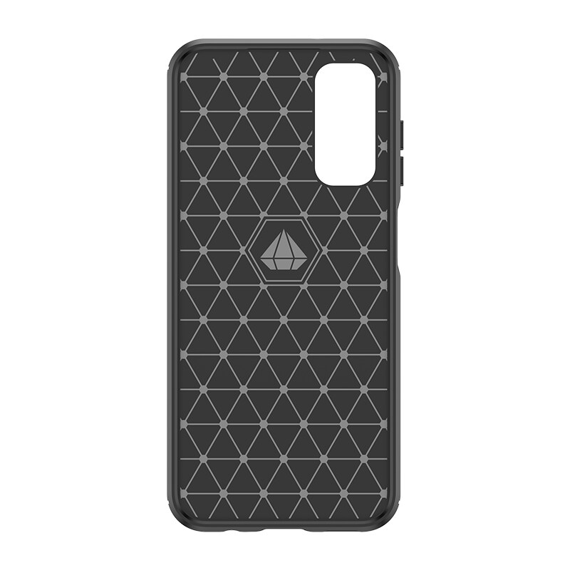 Fleksibelt etui med kulstofmønster til Samsung Galaxy M14 Carbon Case - sort