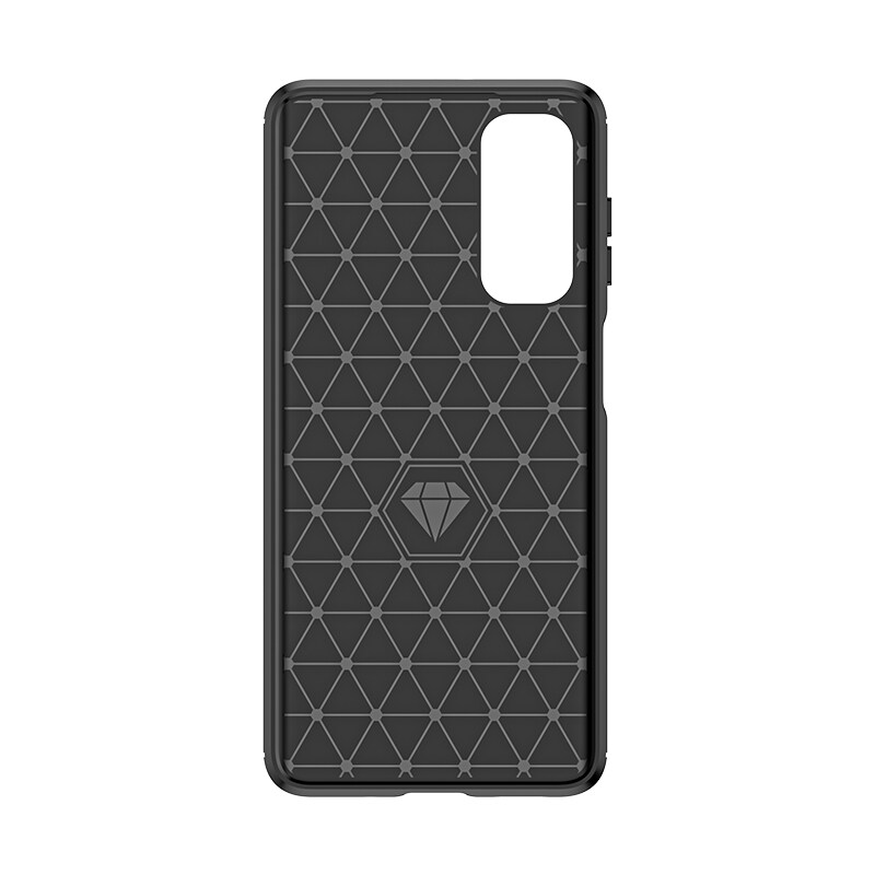 Fleksibelt etui med kulstofmønster til Samsung Galaxy M54 Carbon Case - sort