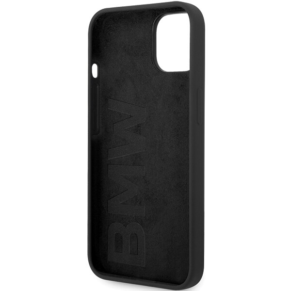 BMW BMHMP14SSILBK2 fodral för iPhone 14 - svart Signature Liquid Silicone MagSafe