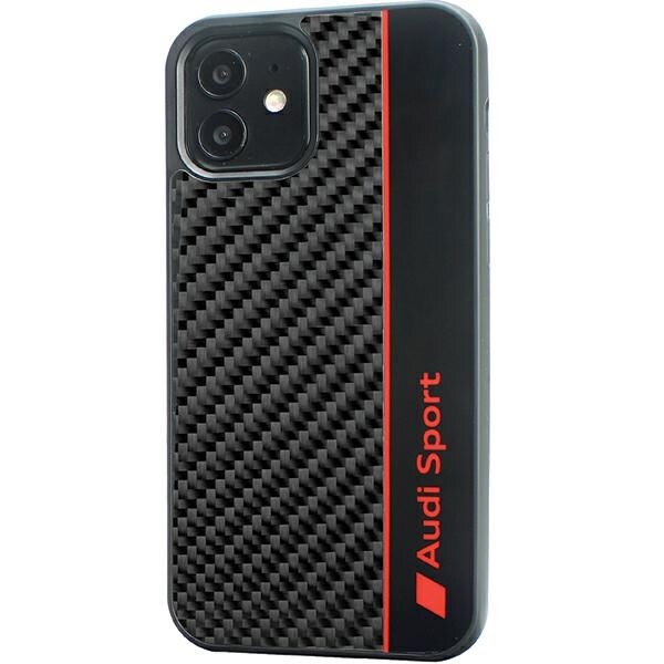 Audi Carbon Fiber Stripe iPhone 11 / Xr 6.1" sort/sort hardcase AUS-TPUPCIP11-R8/D1-BK