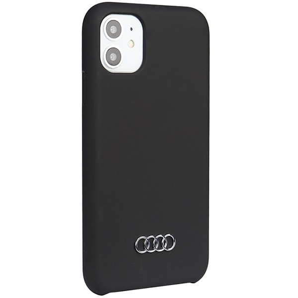 Audi silikoneetui iPhone 12/12 Pro 6.1" sort/sort hardcase AU-LSRIP12P-Q3/D1-BK