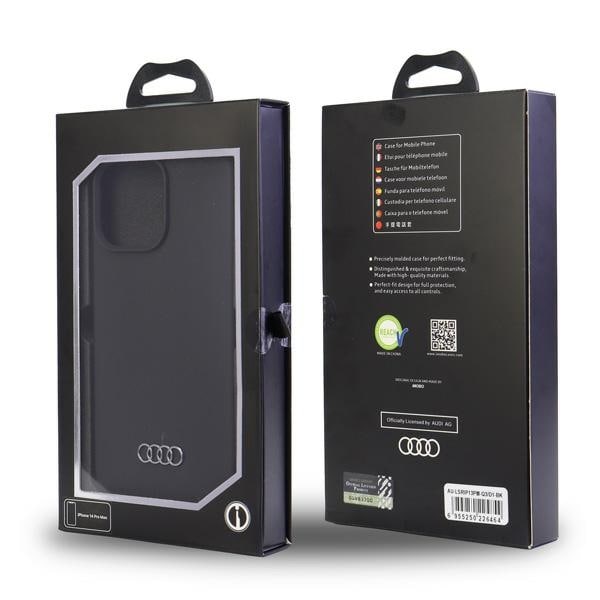 Audi silikoneetui iPhone 13 Pro Max 6,7" sort/sort hardcase AU-LSRIP13PM-Q3/D1-BK