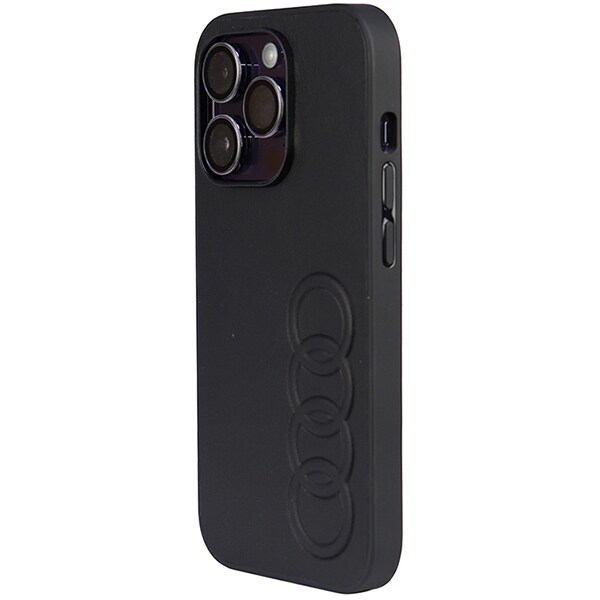Audi syntetiskt läder iPhone 14 Pro 6,1" svart/svart hårdfodral AU-TPUPPCIP14P-TT/D1-BK