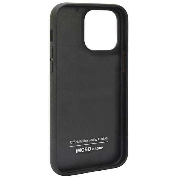 Audi kulfiberstribe iPhone 14 Pro 6,1" sort/sort hardcase AUS-TPUPCIP14P-R8/D1-BK