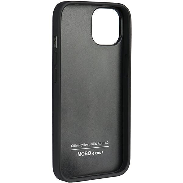 Audi Genuine Leather iPhone 12/12 Pro 6,1" svart/svart hårdplastfodral AU-TPUPCIP12P-Q8/D1-BK