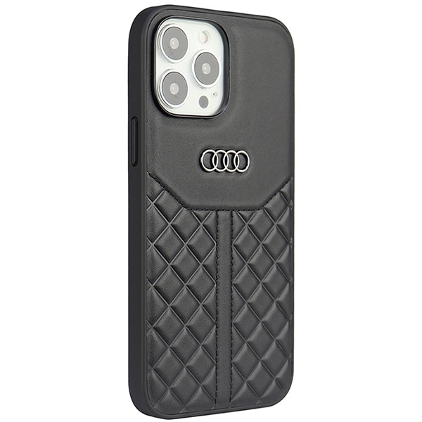 Audi Genuine Leather iPhone 13 Pro Max 6.7" sort/sort hardcase AU-TPUPPCIP13PM-Q8/D1-BK