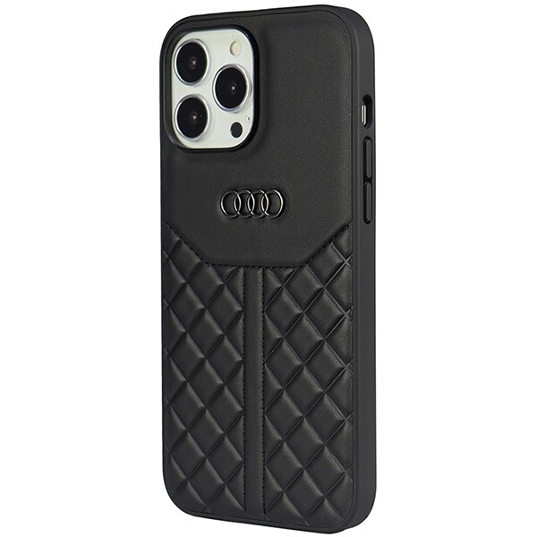 Audi Genuine Leather iPhone 13 Pro Max 6.7" sort/sort hardcase AU-TPUPPCIP13PM-Q8/D1-BK