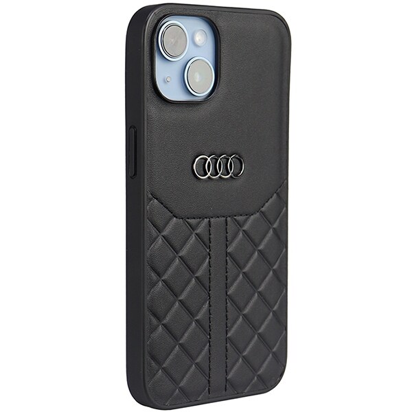 Audi Genuine Leather iPhone 14 6.1" sort/sort hardcase AU-TPUPPCIP14-Q8/D1-BK