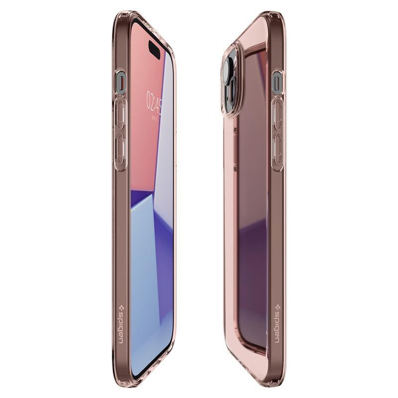 Spigen Crystal Flex iPhone 15 Plus-fodral - Rosa/Transparent