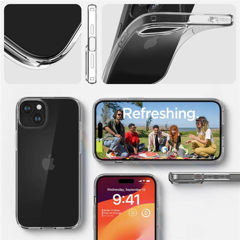 Spigen Crystal Flex-etui til iPhone 15 Plus - Klar