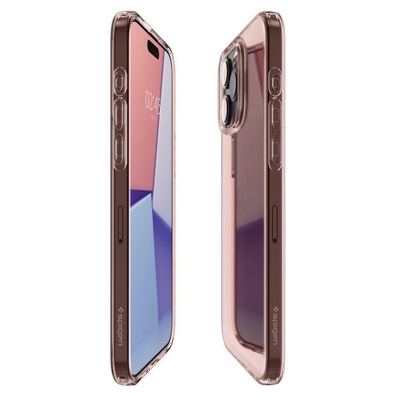 Spigen Crystal Flex-fodral för iPhone 15 Pro Max - Rosa/Transparent