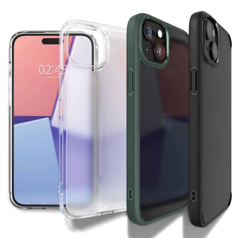Spigen Crystal Hybrid iPhone 15 Plus-etui - gennemsigtig beige