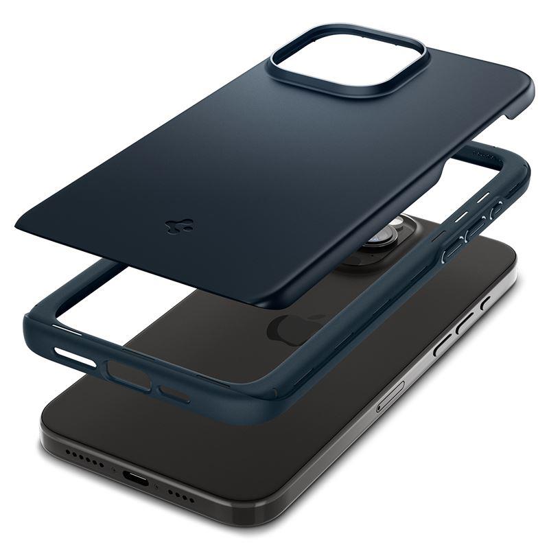 Spigen Thin Fit iPhone 15 Pro Max Fodral - Svart metall