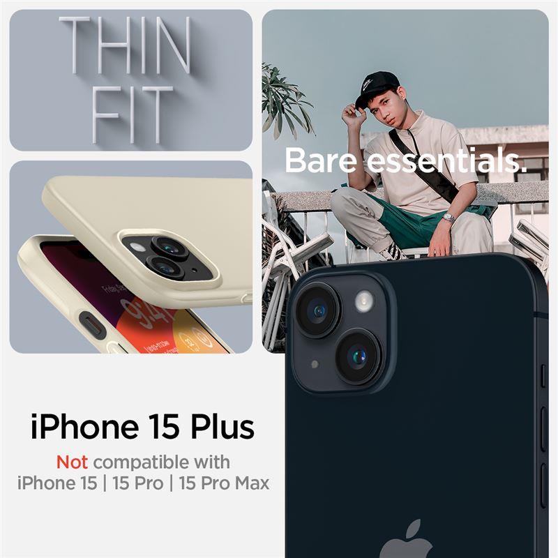Spigen Thin Fit iPhone 15 Plus-etui - Beige
