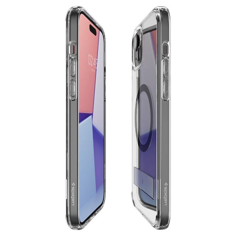 Spigen Ultra Hybrid S MagSafe-etui med stativ til iPhone 15 Plus - Sort