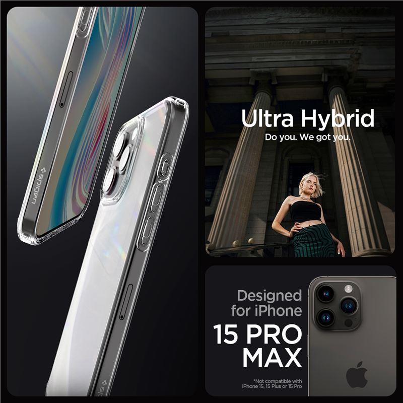 Spigen Ultra Hybrid-fodral för iPhone 15 Pro Max - Klar matt