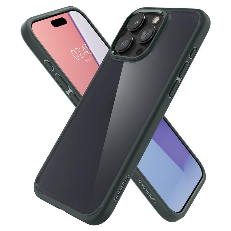Spigen Ultra Hybrid iPhone 15 Pro Max-fodral - mörkgrön