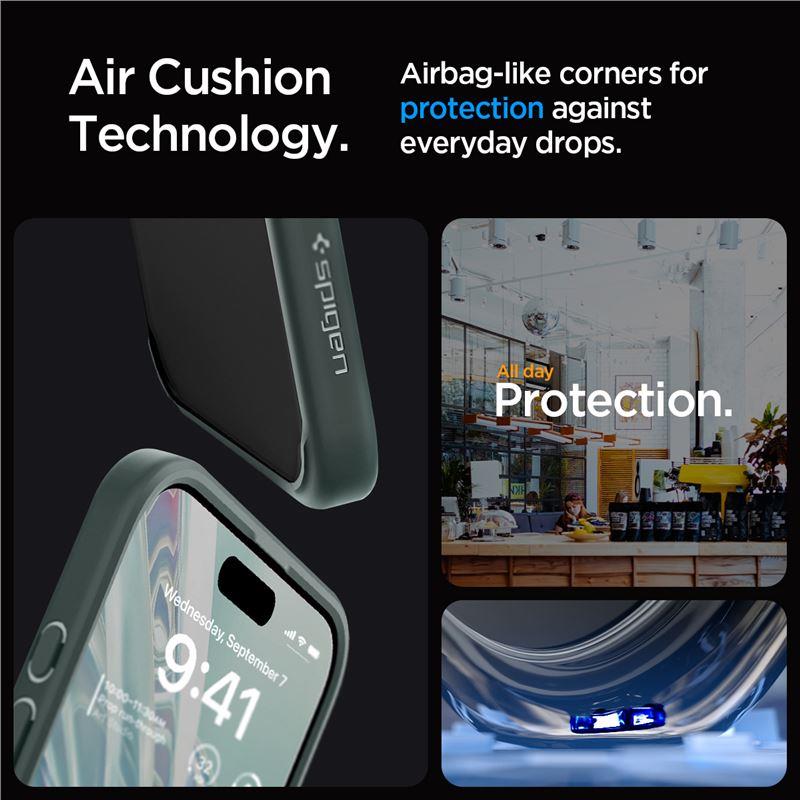 Spigen Ultra Hybrid iPhone 15 Pro Max-fodral - mörkgrön