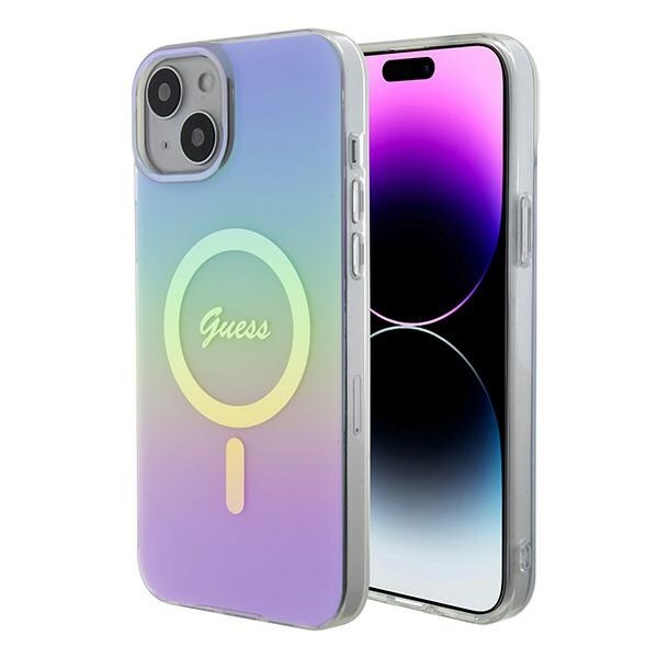 Guess GUHMP15SHITSU iPhone 15 6,1" lila/lila hårdplastfodral IML Iridescent MagSafe
