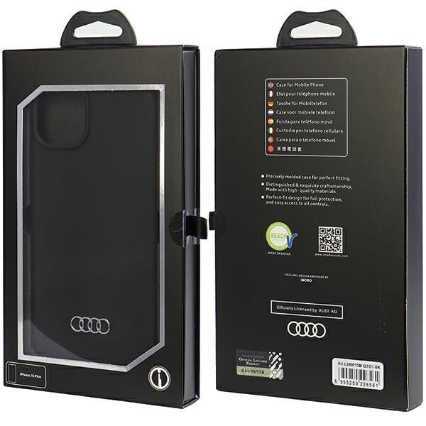 Audi silikoneetui til iPhone 15 Plus - sort