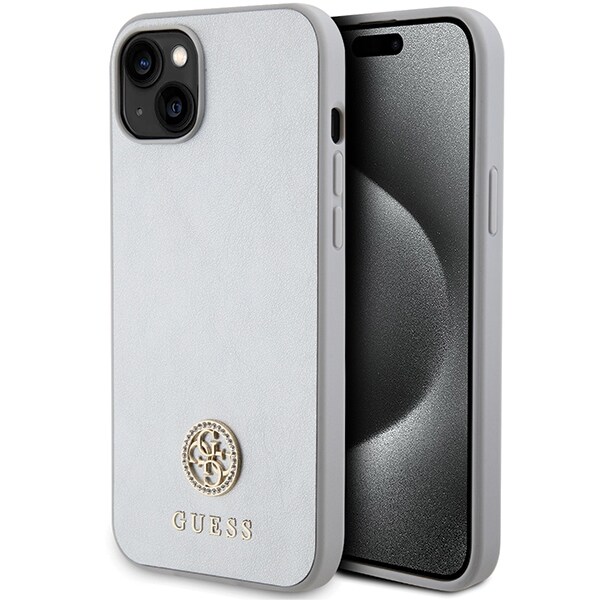 Guess GUHCP15MPS4DGPS iPhone 15 Plus 6,7" silver/silver hårda fodral Strass Metal Logo