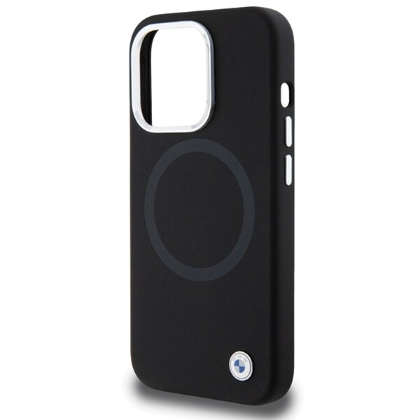 BMW Signature Liquid Silicone MagSafe-etui til iPhone 15 Pro - sort