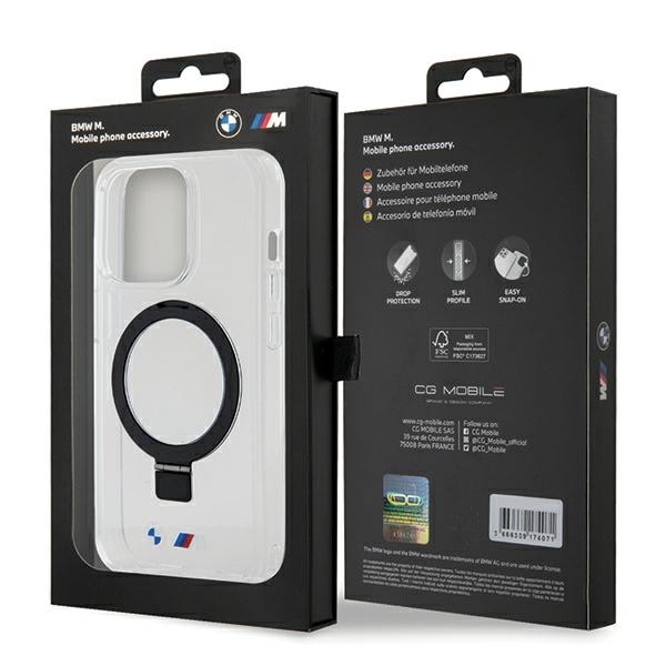 BMW Ring Stand M Collection MagSafe-etui til iPhone 15 Pro - Klar