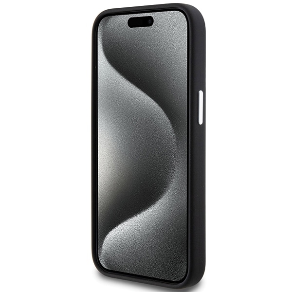 BMW Signature Liquid Silicone MagSafe-etui til iPhone 15 Plus - sort