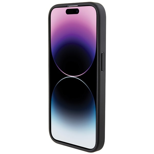 BMW Grip Stand Smooth & Carbon-etui til iPhone 15 Pro - sort