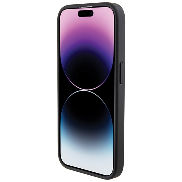 BMW Grip Stand glat og perforeret etui til iPhone 15 Pro - sort
