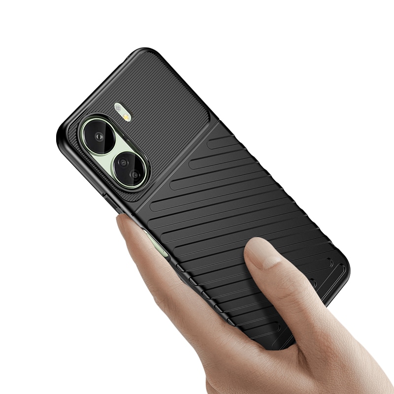 Thunder Case pansret etui til Xiaomi Redmi 13c - sort
