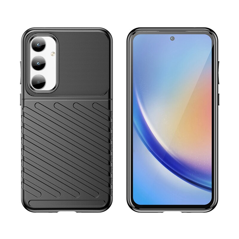 Thunder Case bepansrat fodral för Samsung Galaxy A35 - svart