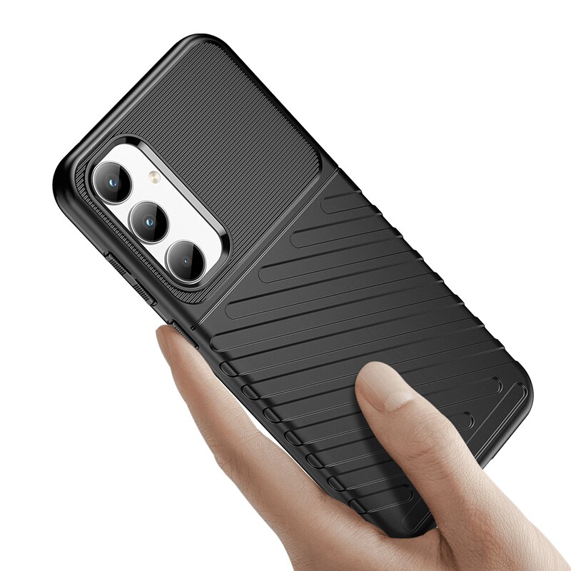 Thunder Case bepansrat fodral för Samsung Galaxy A35 - svart