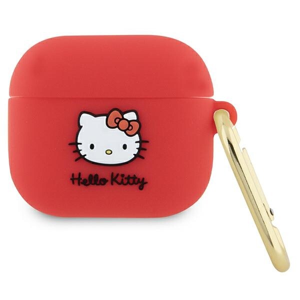 Hello Kitty Silikon 3D Kitty Head fodral för AirPods 3 - fuchsia